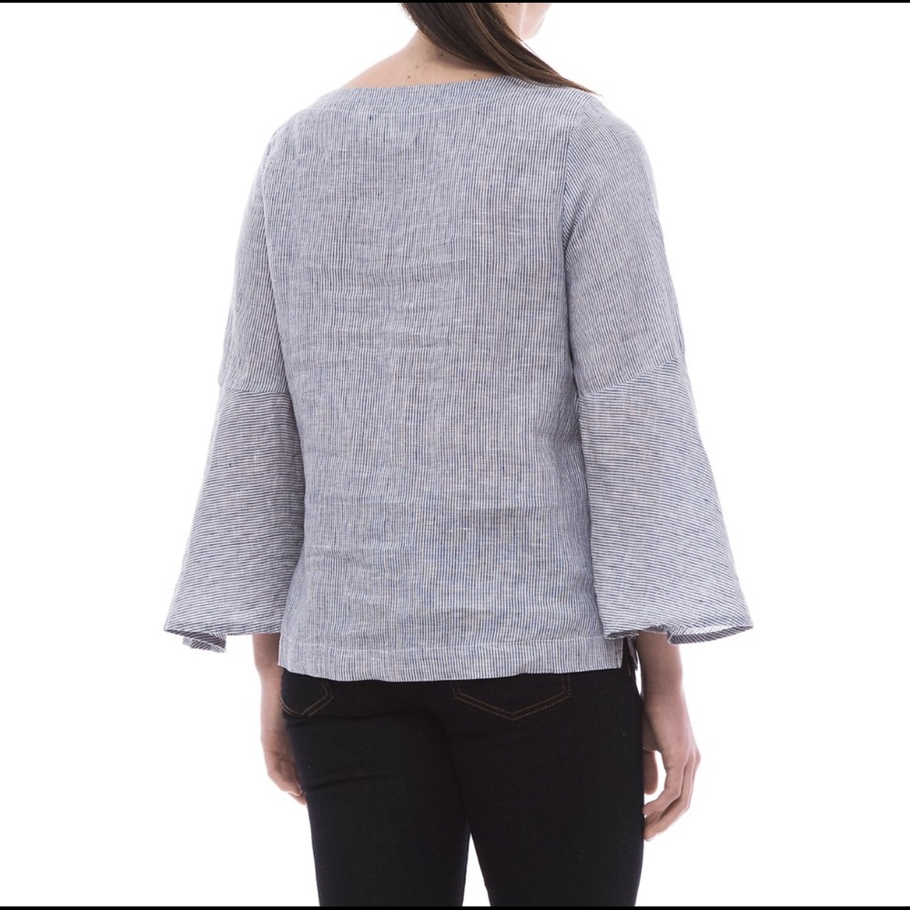 Cynthia Rowley Linen Bell Sleeve shirt